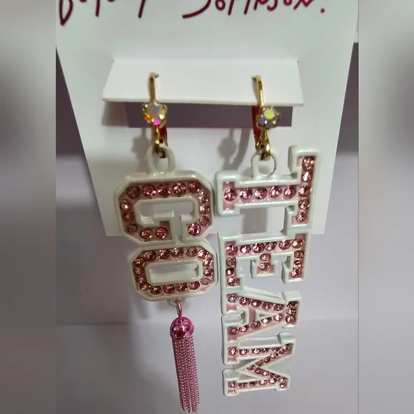 Betsey Johnson Go Team Earrings! NWT! - Picture 6 of 13